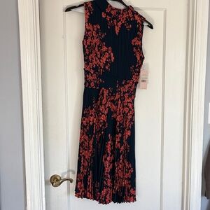 Nanette Lepore Navy and Red Floral Dress